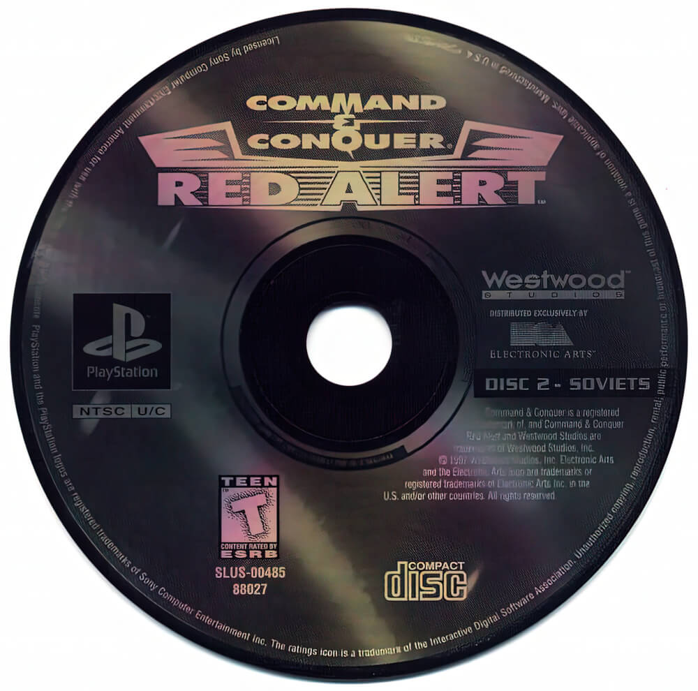 Лицензионный диск Command & Conquer Red Alert для PlayStation